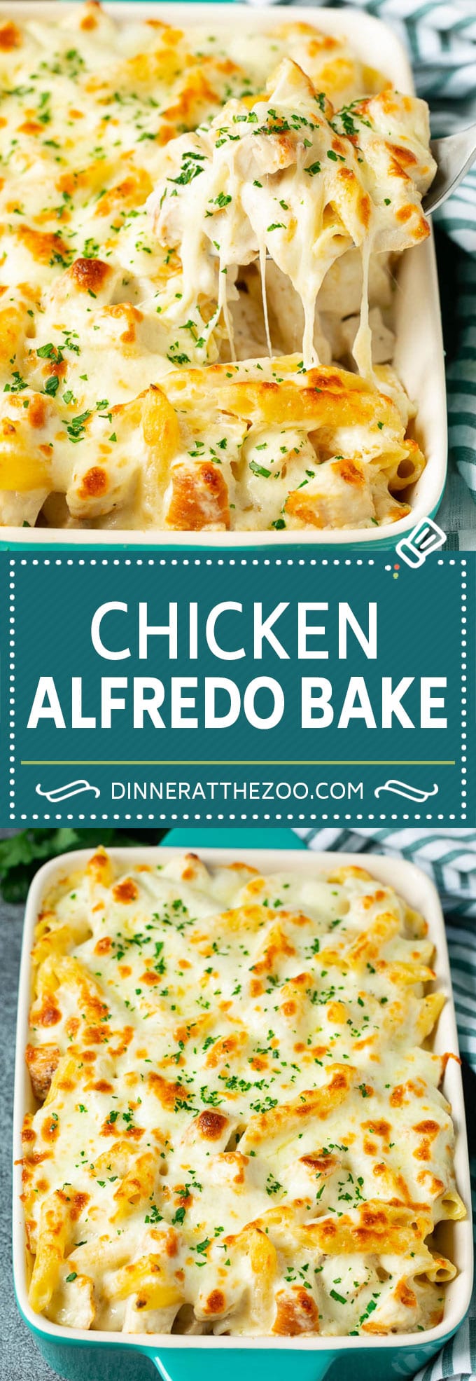 Chicken Alfredo Bake | Baked Pasta #chicken #pasta #cheese #comfortfood #dinner #dinneratthezoo