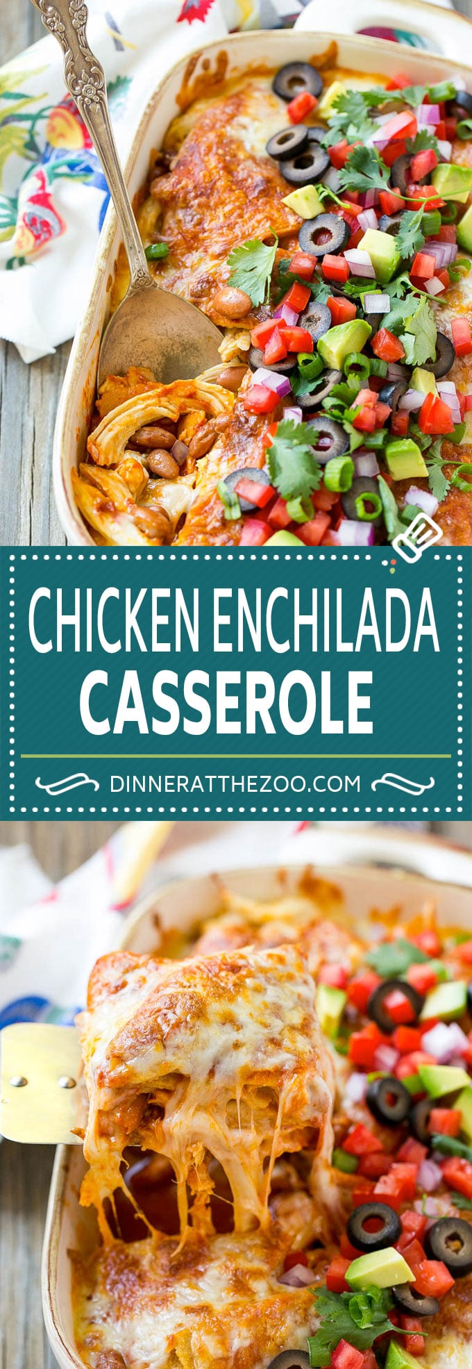 Chicken Enchilada Casserole Recipe | Mexican Casserole | Chicken Enchiladas #enchiladas #casserole #chicken #cheese #mexicanfood #dinner #dinneratthezoo