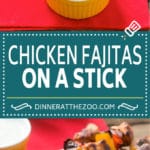 Chicken Fajitas on a Stick #chicken #grilling #fajitas #kabobs #dinner #dinneratthezoo
