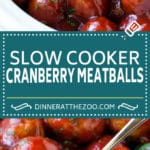 Cranberry Meatballs Recipe | Slow Cooker Meatballs | Slow Cooker Appetizer | Crockpot Meatballs #meatballs #cranberry #appetizer #slowcooker #crockpot #dinneratthezoo