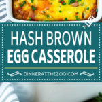 Hash Brown Egg Casserole Recipe | Breakfast Casserole with Ham | Hash Brown Casserole | Ham and Egg Casserole | Egg Casserole with Ham #breakfast #casserole #eggs #ham #dinneratthezoo #brunch