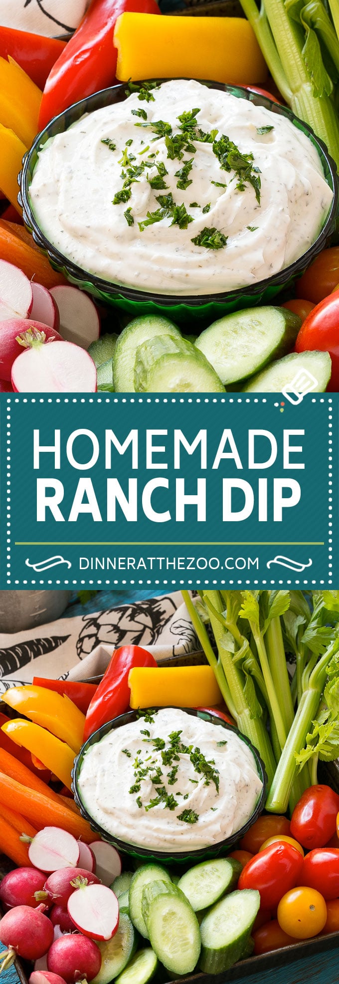 Ranch Dip Recipe | Veggie Dip #ranch #dip #appetizer #snack #dinneratthezoo