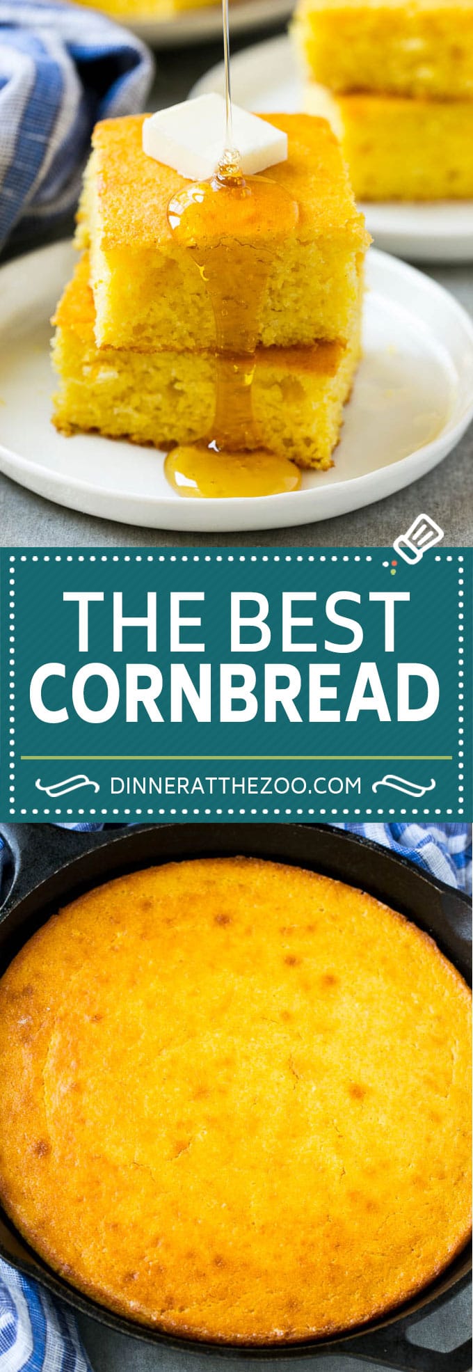 Honey Cornbread Recipe | Buttermilk Cornbread | Easy Cornbread | Homemade Cornbread #corn #cornbread #bread #sidedish #dinneratthezoo