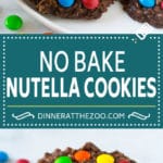 No Bake Nutella Cookies | No Bake Cookie Recipe | M&M's Cookies | Chocolate Oatmeal Cookies #cookies #nutella #chocolate #dessert #dinneratthezoo