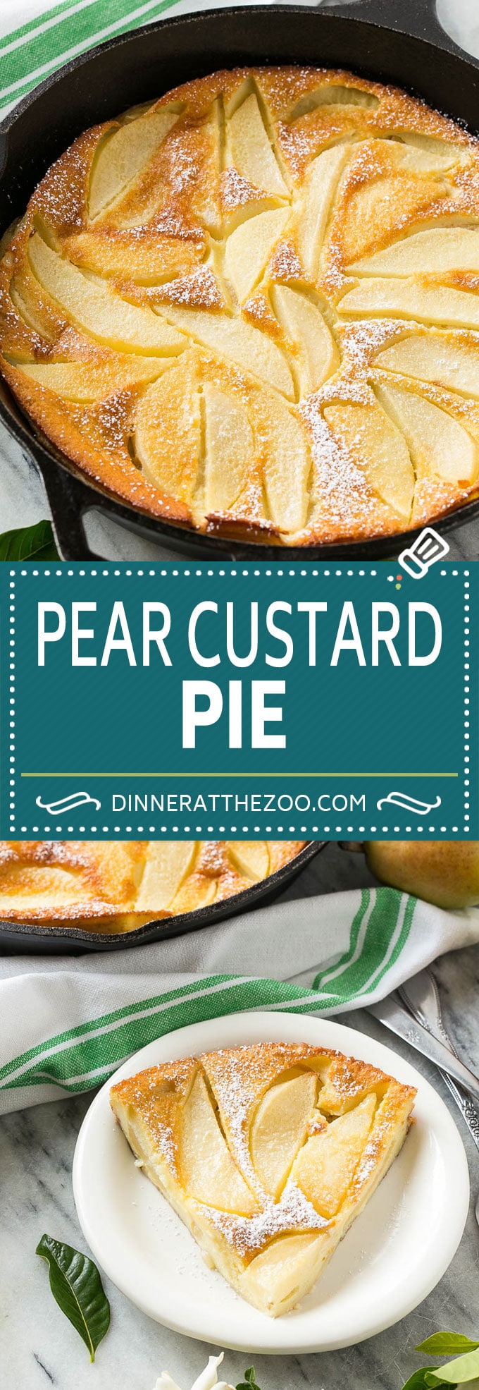 Pear Custard Pie Recipe | Pear Pie #pears #fall #pie #dessert #dinneratthezoo