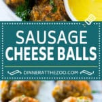 Sausage Cheese Balls Recipe | Sausage Balls Recipe | Bisquick Sausage Balls #sausage #cheese #appetizer #dinneratthezoo