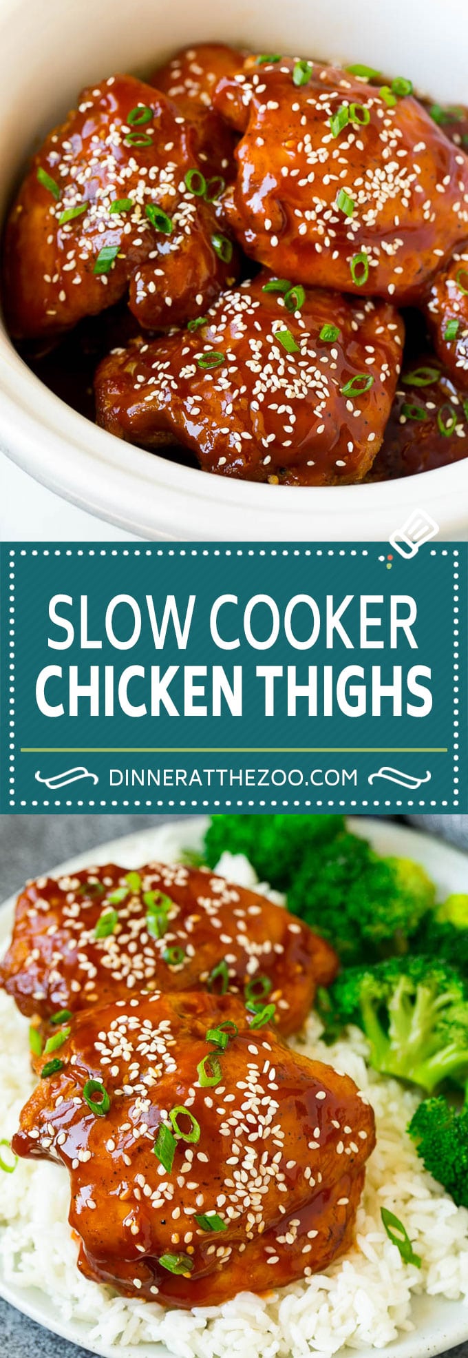 Slow Cooker Chicken Thighs - Dinner at the Zoo