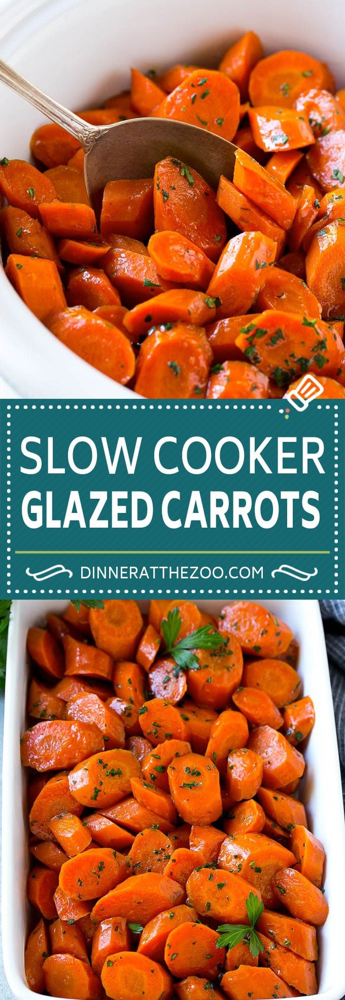 Slow Cooker Glazed Carrots Recipe | Brown Sugar Glazed Carrots | Slow Cooker Carrots #carrots #sidedish #slowcooker #crockpot #dinneratthezoo