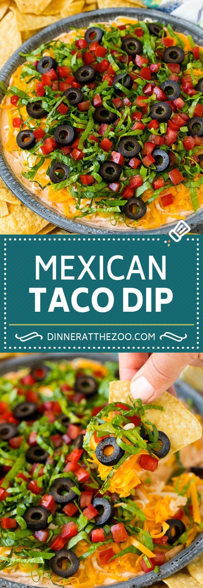 Taco Dip Recipe | Mexican Dip #tacos #dip #appetizer #mexicanfood #cheese #dinneratthezoo