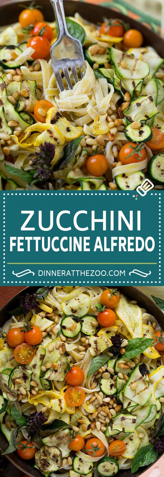 Zucchini Fettuccine Alfredo #pasta #zucchini #cheese #dinner #dinneratthezoo