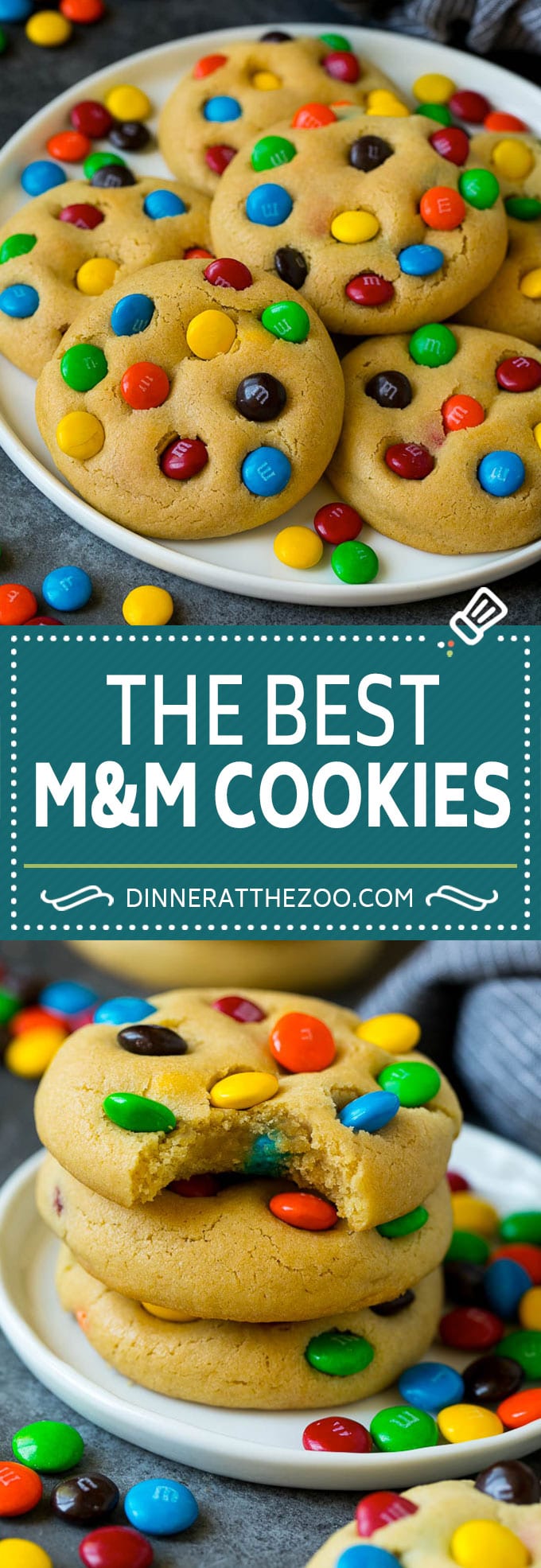 M&M Cookies Recipe #cookies #chocolate #baking #dessert #sweets #dinneratthezoo