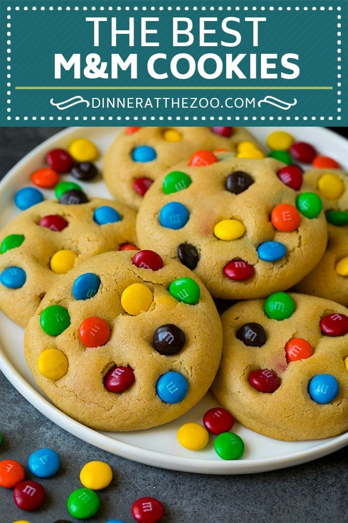 M&M Cookies Recipe #cookies #chocolate #baking #dessert #sweets #dinneratthezoo