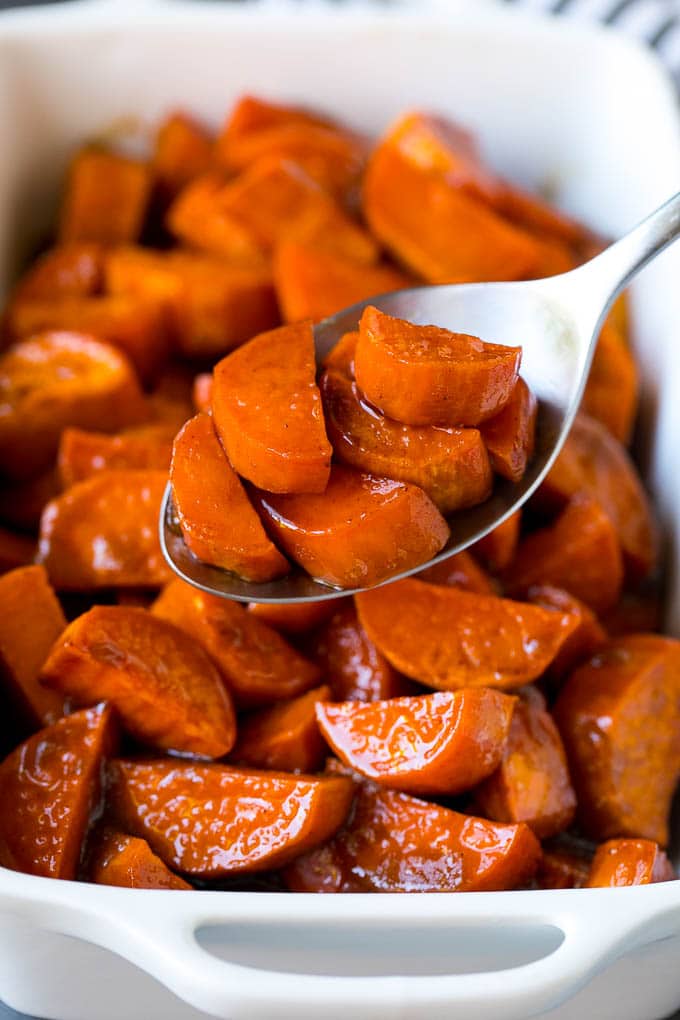 Candied Sweet Potatoes - Dinner at the Zoo