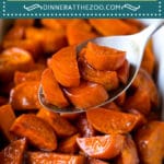 These candied sweet potatoes are tossed in a mixture of butter, brown sugar and spices, then are roasted until caramelized.