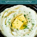 These crock pot mashed potatoes are diced Russet potatoes that are simmered in the slow cooker, then mashed with butter and cream cheese for a decadent and delicious side dish.