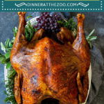 This deep fried turkey is brined in a mixture of herbs and citrus, then fried to golden brown perfection.