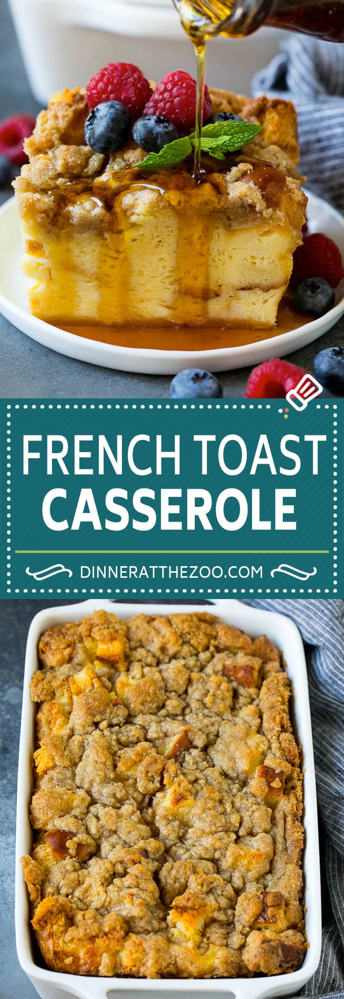 French Toast Casserole Recipe | French Toast Bake #frenchtoast #casserole #breakfast #brunch #dinneratthezoo #bread