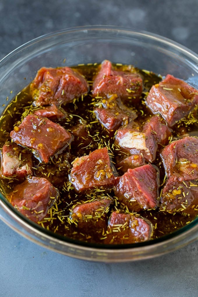 Marinated Barbecue Meat On Skewer Shish Stock Photo 1095659402