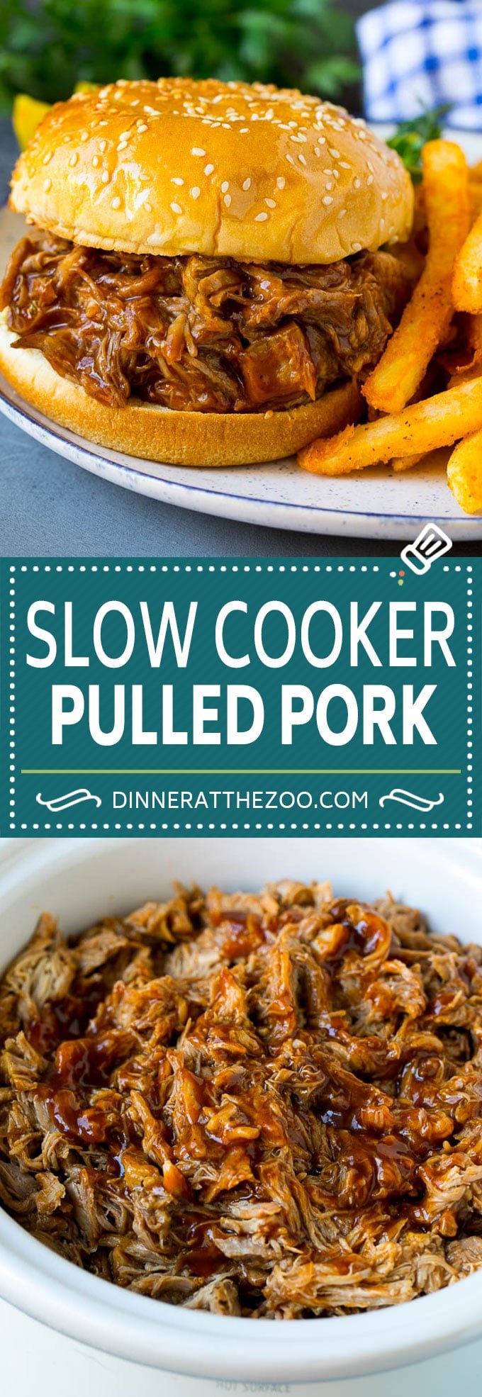 Slow Cooker Pulled Pork Recipe | Crock Pot Pulled Pork #pork #pulledpork #crockpot #slowcooker #dinner #dinneratthezoo
