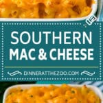 Southern Mac and Cheese | Baked Macaroni and Cheese #pasta #macandcheese #dinner #comfortfood #cheese #dinneratthezoo