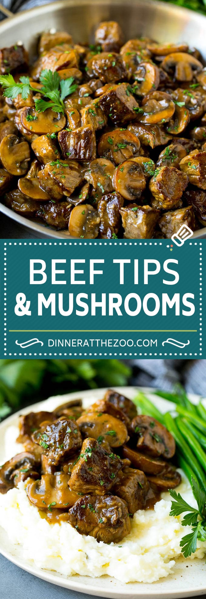 Beef Tips with Mushroom Gravy Recipe | Steak Tips #beef #steak #mushrooms #gravy #comfortfood #dinner #dinneratthezoo