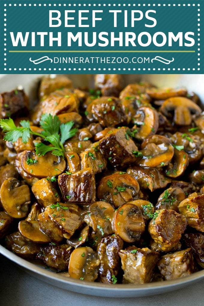 Beef Tips with Mushroom Gravy Recipe | Steak Tips #beef #steak #mushrooms #gravy #comfortfood #dinner #dinneratthezoo