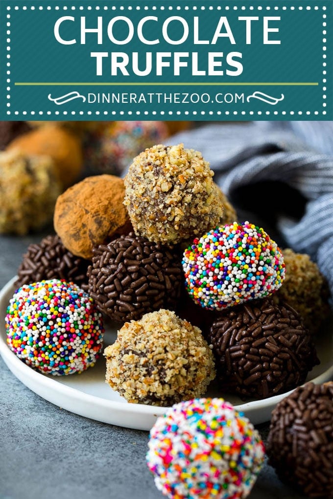 Chocolate Truffles Recipe | Homemade Candy #candy #truffles #chocolate #dessert #sprinkles #dinneratthezoo