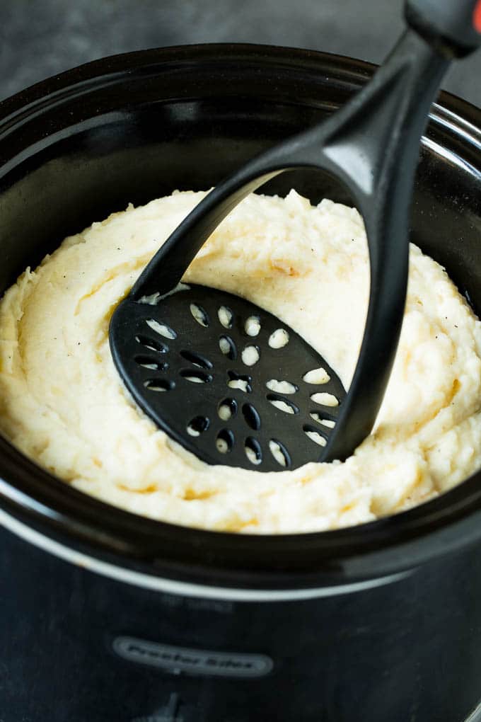 Crock Pot Mashed Potatoes - Dinner at the Zoo
