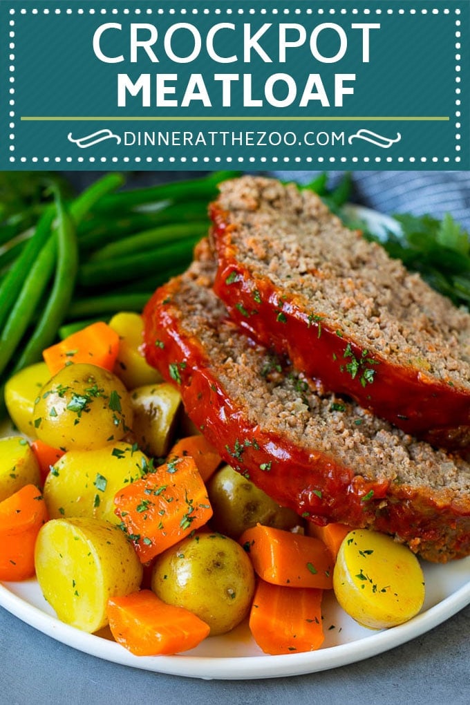 Crockpot Meatloaf Recipe | Slow Cooker Meatloaf #meatloaf #beef #slowcooker #crockpot #dinner #dinneratthezoo
