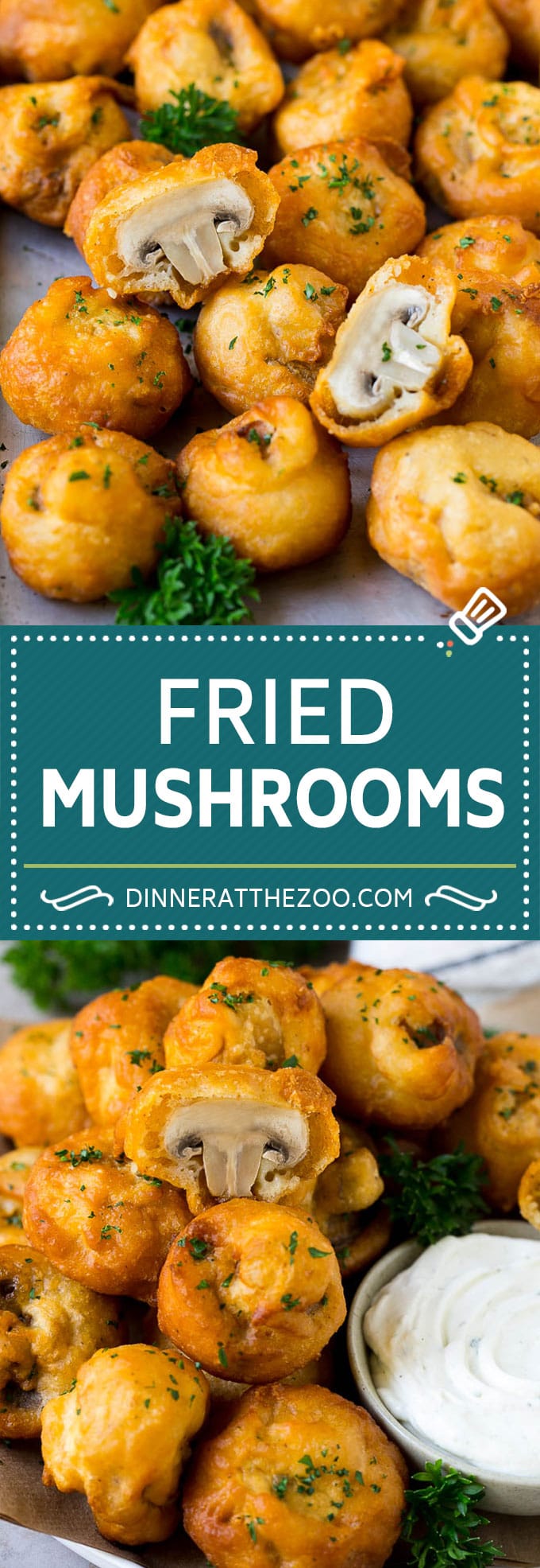 Fried Mushrooms Recipe #mushrooms #appetizer #snack #dinneratthezoo