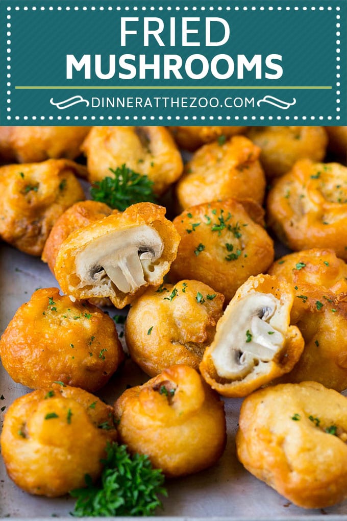 Fried Mushrooms Recipe #mushrooms #appetizer #snack #dinneratthezoo