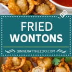 Fried Wonton Recipe #chinesefood #pork #appetizer #wontons #dinneratthezoo