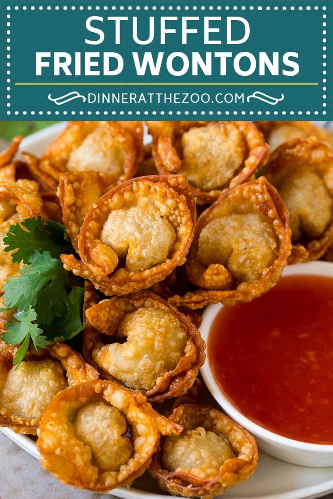 Fried Wonton Recipe #chinesefood #pork #appetizer #wontons #dinneratthezoo