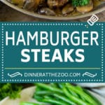 Hamburger Steaks with Mushroom Gravy Recipe | Salisbury Steak #hamburger #groundbeef #mushrooms #gravy #dinner #dinneratthezoo
