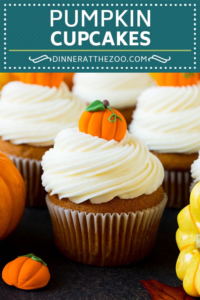 Pumpkin Cupcakes Recipe | Pumpkin Cake #cake #cupcakes #pumpkin #frosting #baking #fall #thanksgiving #dinneratthezoo