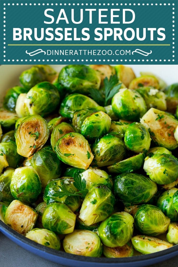 Sauteed Brussels Sprouts Recipe | Brussels Sprouts Side Dish #brusselssprouts #sprouts #veggies #sidedish #garlic #vegetarian #dinner #dinneratthezoo
