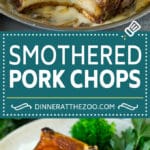Smothered Pork Chops Recipe | Mushroom Pork Chops #pork #porkchops #mushrooms #gravy #dinner #dinneratthezoo