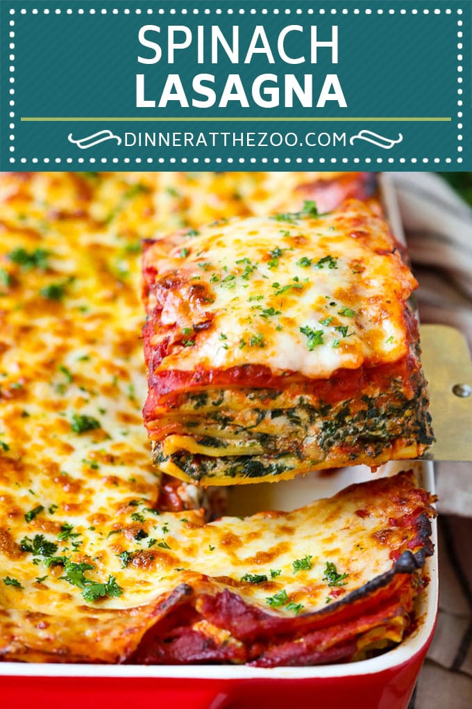 Spinach Lasagna Recipe | Vegetarian Lasagna #lasagna #spinach #cheese #pasta #italianfood #dinner #dinneratthezoo