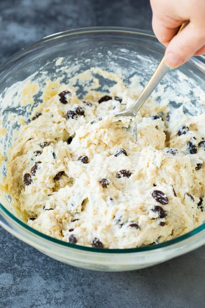 A bowl of buttermilk bread dough.