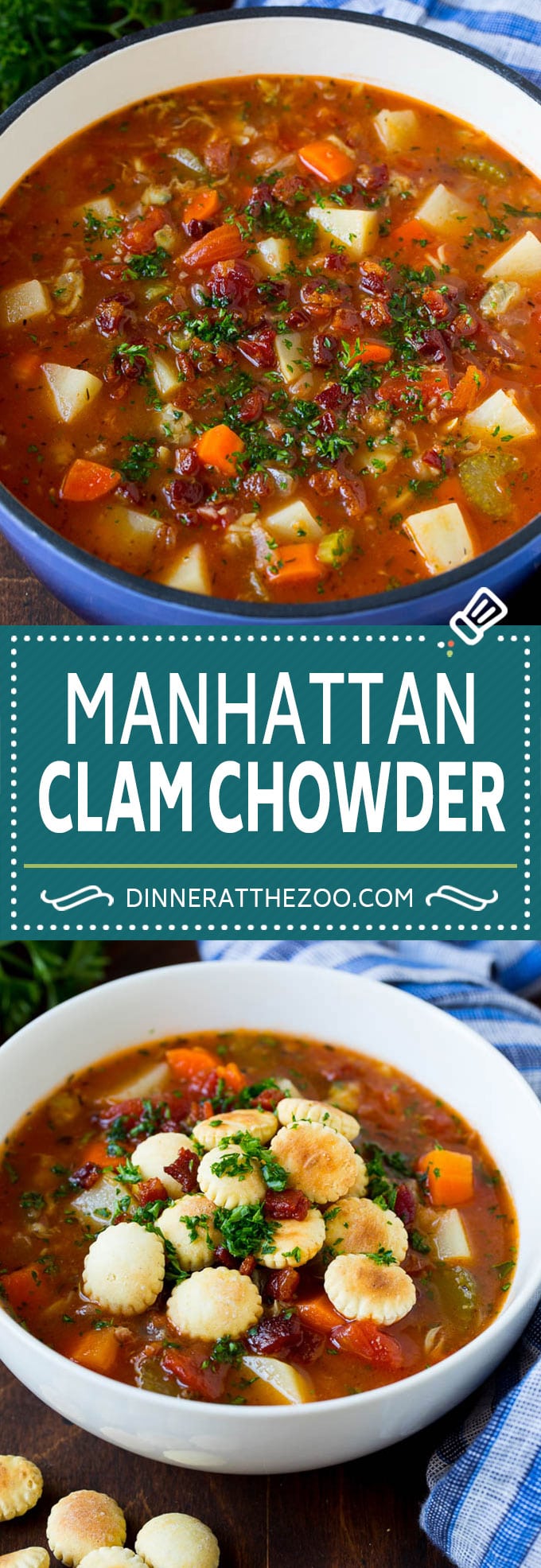 Manhattan Clam Chowder Recipe | Red Clam Chowder #chowder #soup #seafood #clams #bacon #dinner #dinneratthezoo