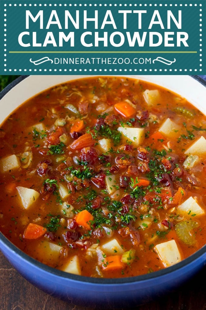 Manhattan Clam Chowder Recipe | Red Clam Chowder #chowder #soup #seafood #clams #bacon #dinner #dinneratthezoo