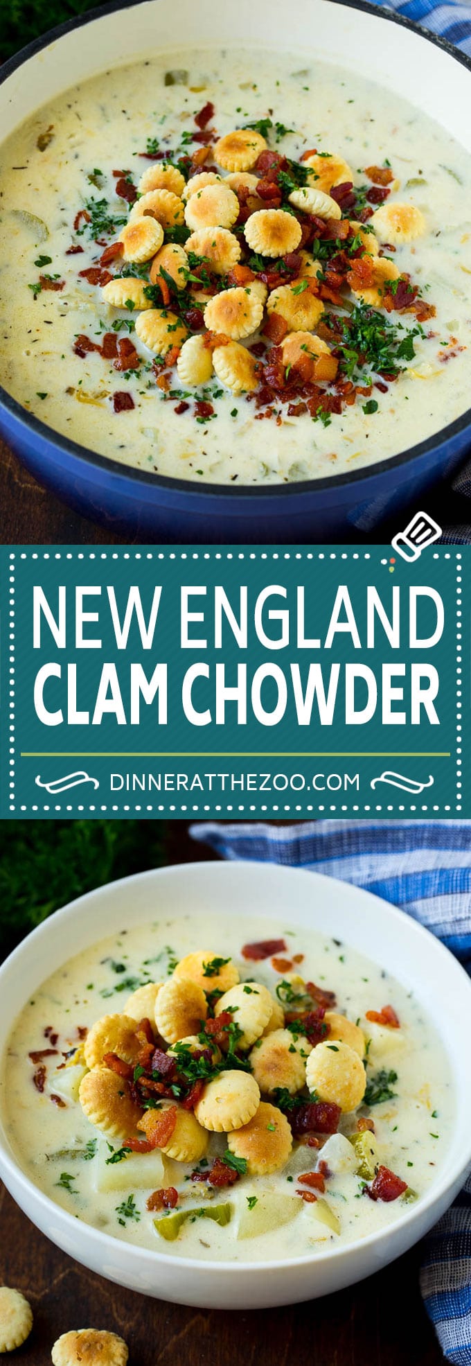 New England Clam Chowder Recipe | White Clam Chowder #chowder #soup #seafood #clams #bacon #dinner #dinneratthezoo