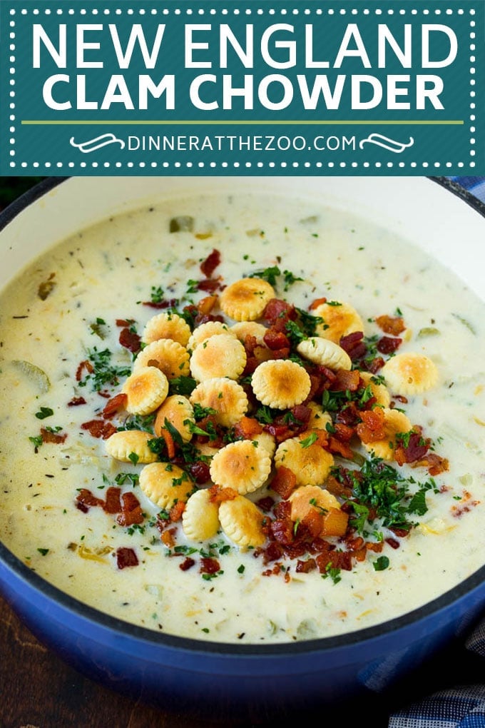 New England Clam Chowder Recipe | White Clam Chowder #chowder #soup #seafood #clams #bacon #dinner #dinneratthezoo