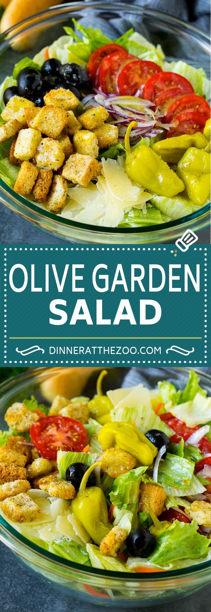 Olive Garden Salad Recipe | Italian Salad #salad #lettuce #olives #sidedish #dinner #dinneratthezoo