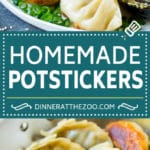 This potstickers recipe is ground pork with mushrooms, cabbage and seasonings, all wrapped in tender dough and cooked until golden brown.