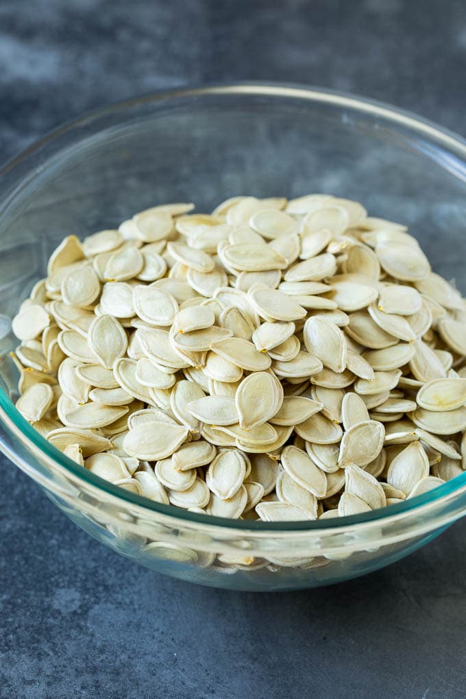 Cleaned pumpkin seeds.