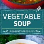 Vegetable Soup Recipe #soup #vegetable #vegetarian #vegan #dinner #healthy #dinneratthezoo #glutenfree