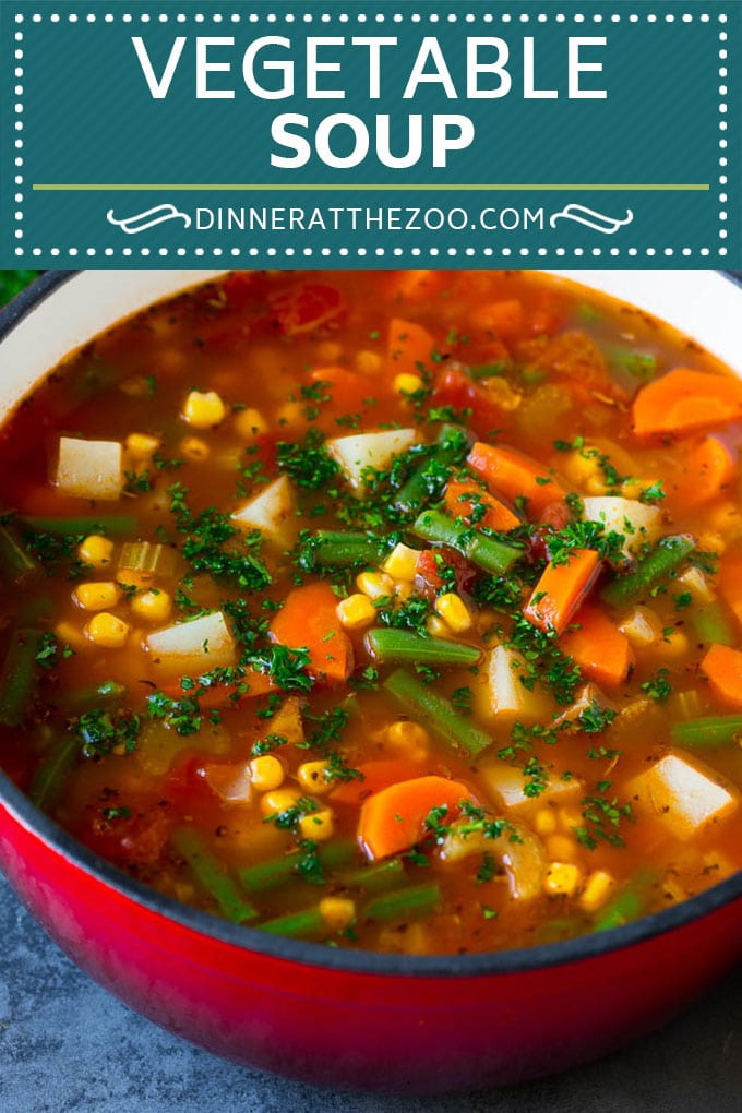 Vegetable Soup Recipe #soup #vegetable #vegetarian #vegan #dinner #healthy #dinneratthezoo #glutenfree