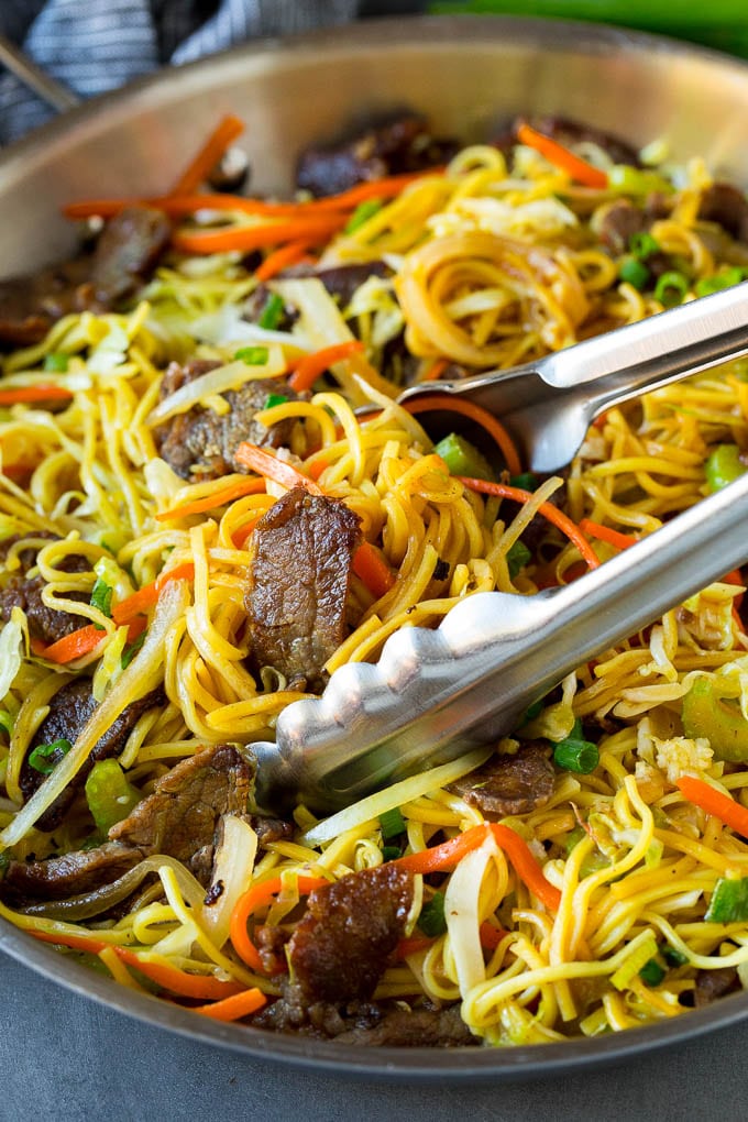 Beef Chow Mein - Dinner at the Zoo