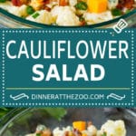Cauliflower Salad Recipe #salad #cauliflower #bacon #lowcarb #keto #dinner #dinneratthezoo